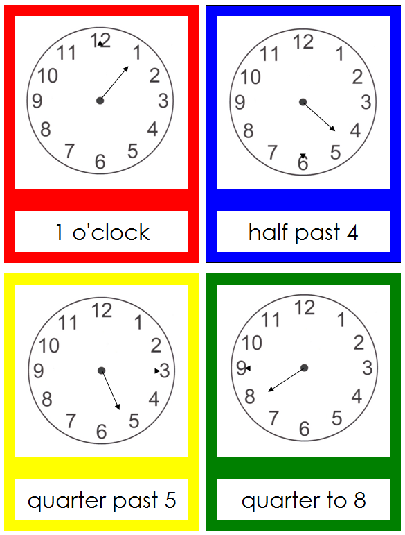 Printable Clock Series - Montessori Print Shop - Montessori Print Shop USA