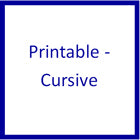 Printable - Cursive