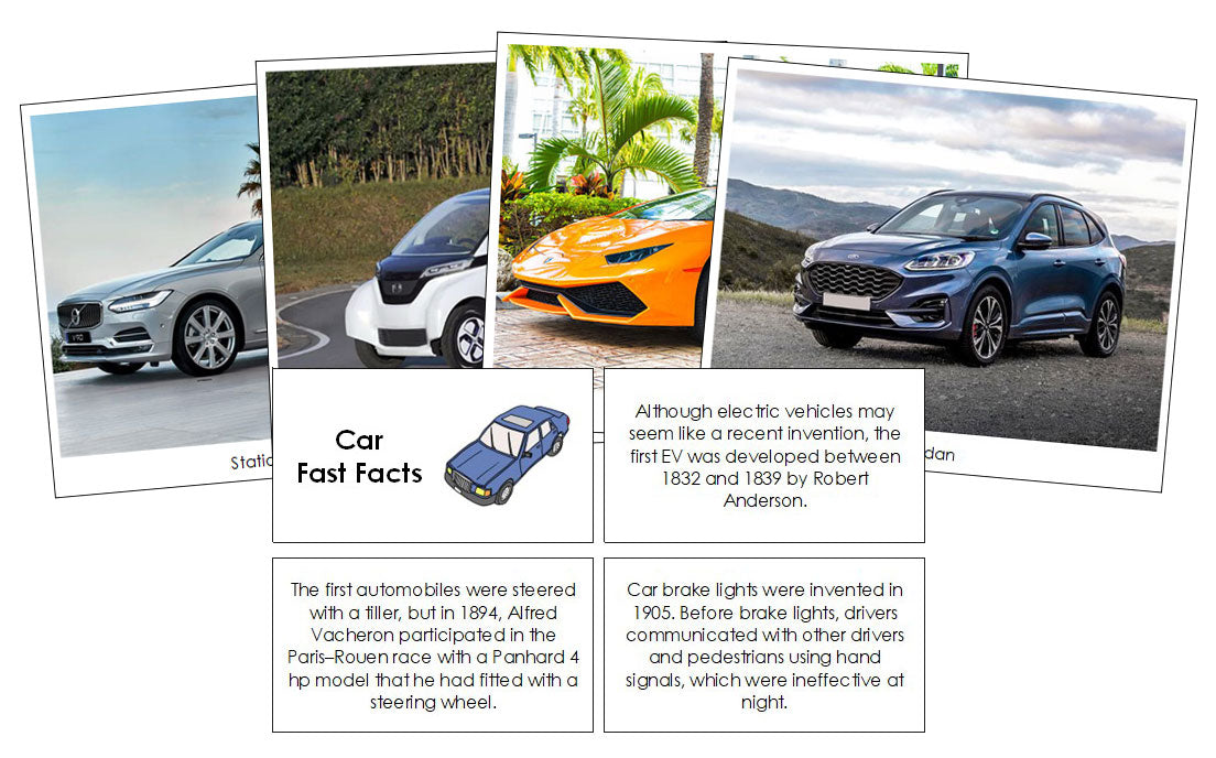 Car Fast Facts and Pictures - Montessori Print Shop