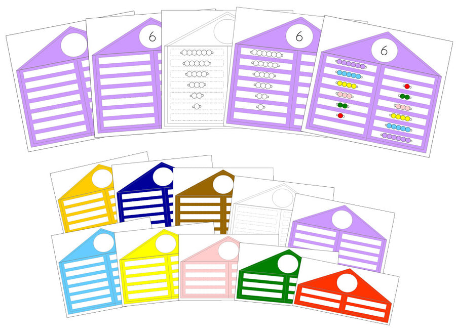Montessori Color Bead Houses - Montessori Print Shop