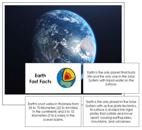 Earth Fast Fact Cards - Montessori Print Shop