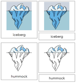 Iceberg Nomenclature 3-Part Cards - Montessori Print Shop