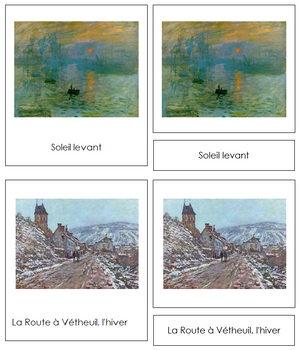 French - Claude Monet Art Cards - Montessori Print Shop