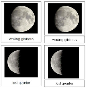 Phases of the Moon Cards & Charts - Montessori Print Shop astronomy cards