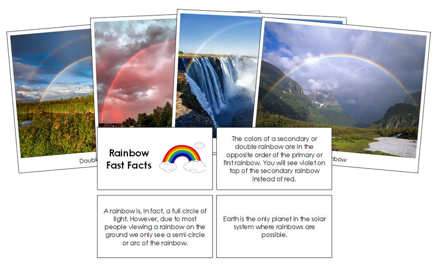 Printable Rainbow Fast Facts and Pictures  - Montessori Print Shop