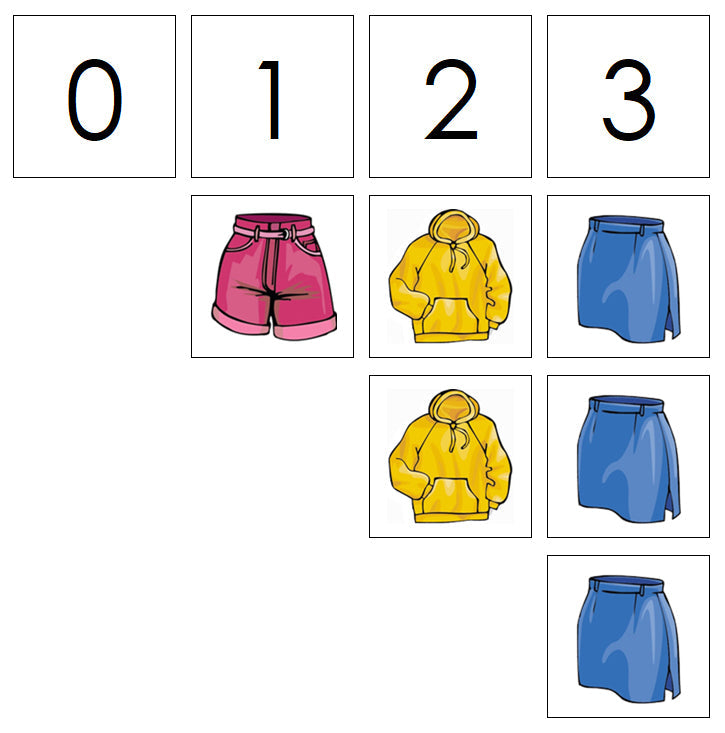 Number Cards & Clothing Counters - Montessori Print Shop Math 