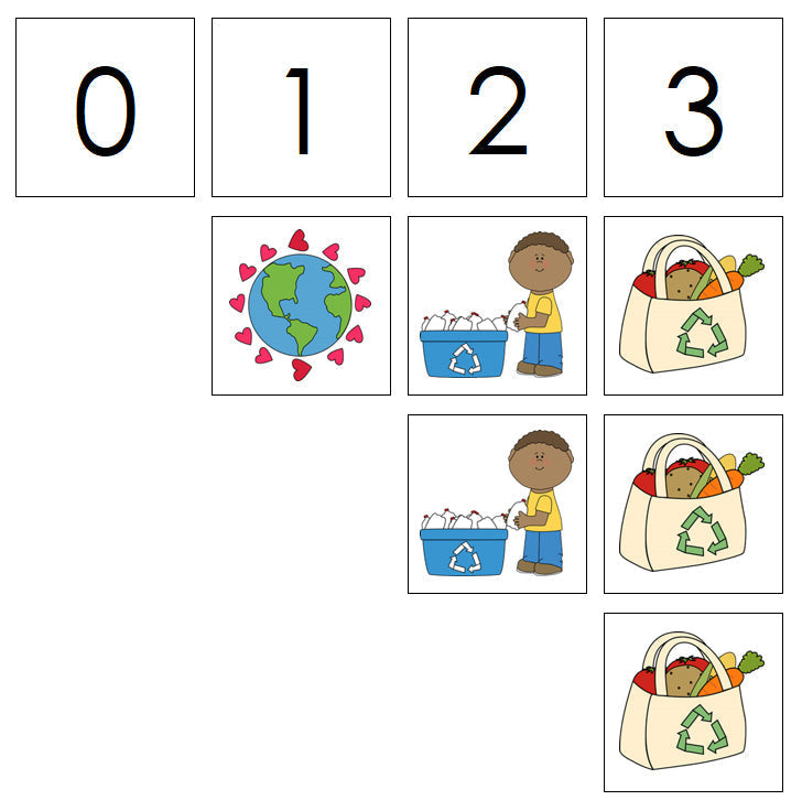 Number Cards & Earth Day Counters - Montessori Print Shop Math 