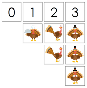 Numbers & Turkey Counters - Montessori Print Shop preschool math