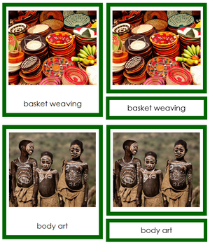 Culture of Africa 3-Part Cards - Montessori Print Shop Continent Studies