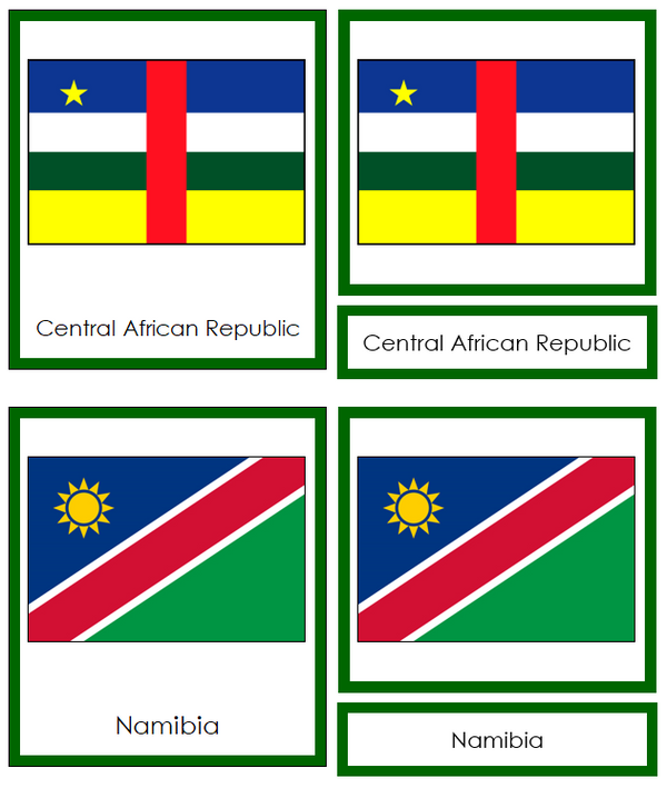 African Flags - Montessori Print Shop