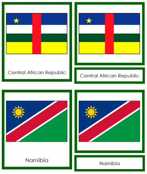Flags of Africa 3-Part Cards - Montessori Print Shop Continent Studies