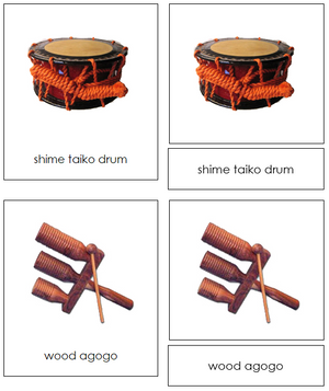Asian Musical Instruments - Montessori Print Shop Continent Studies