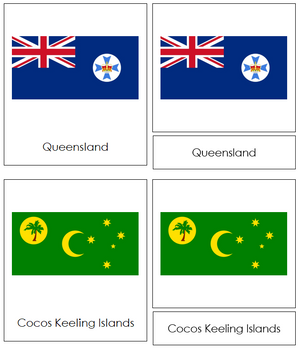 Australian Flags - Montessori Print Shop continent study