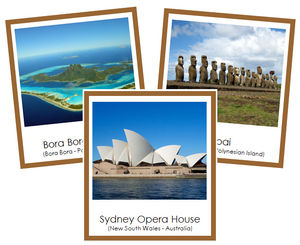 Australian/Oceanian Landmarks - Montessori continent cards