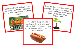 Addition Word Problems Set 2 (color) - Montessori Print Shop
