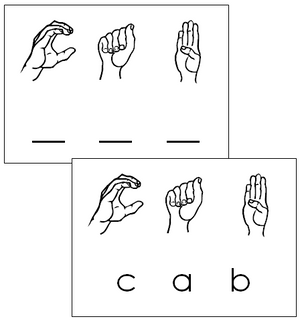 american sign language words - Montessori Print Shop