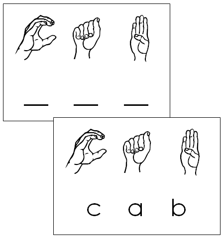 american sign language words - Montessori Print Shop