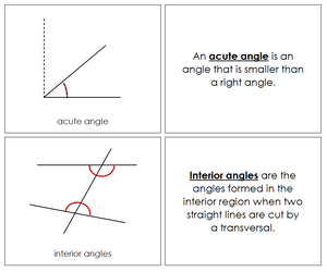 Study of Angles Geometry Book - Montessori Print Shop