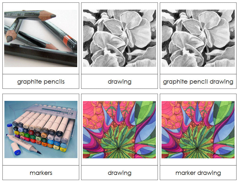 Art Mediums For Drawing - Montessori Print Shop