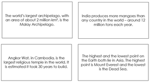 Fun Facts of Asia - Montessori Print Shop continent study