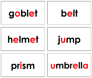 Phonetic Word Cards Level 2 - Montessori language cards