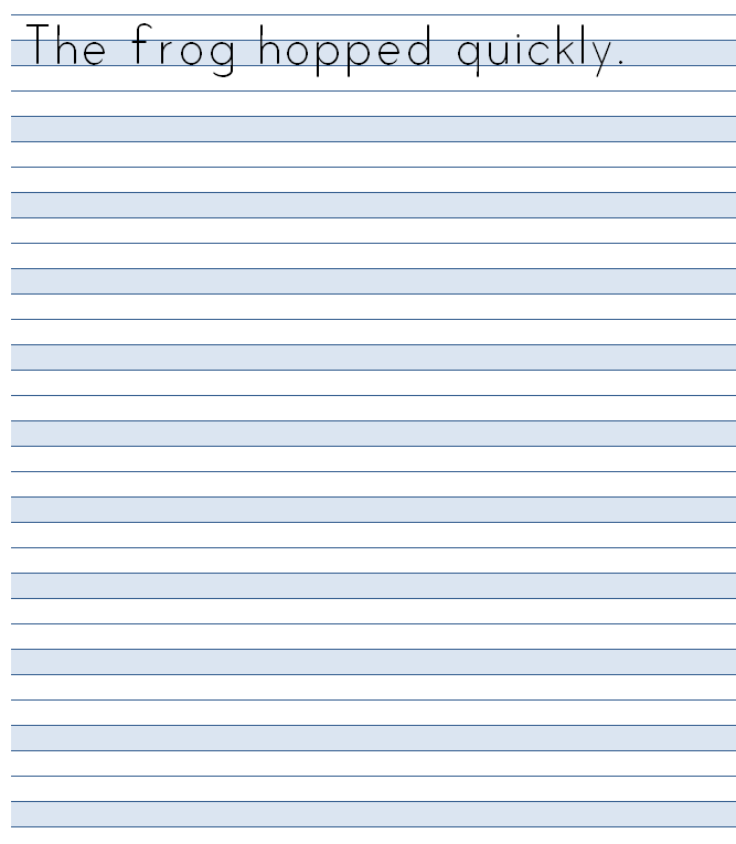Blue Lin Paper Montessori Blue-Lined Paper - Montessori Print Shop