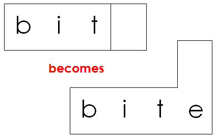 "Bossy E" Word Cards - Montessori Print Shop FREE Download