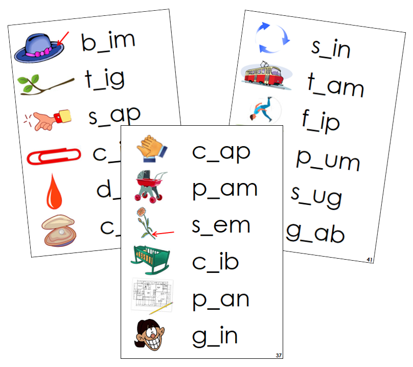 Step 2: CCVC Missing Consonant Cards - Montessori Print Shop