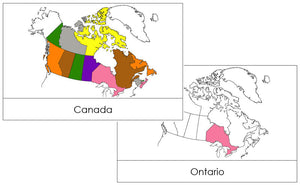 Canada Flash Cards - Montessori Print Shop geography materials