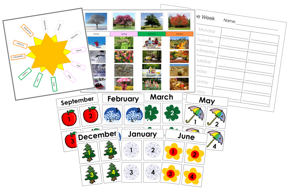 Calendar Cards Bundle - Montessori Print Shop