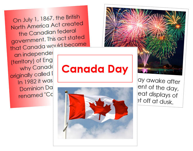 Canada Day Cards & Booklet - Montessori Print Shop