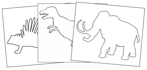 Dinosaur Cutting & Pin Poke - Montessori Print Shop