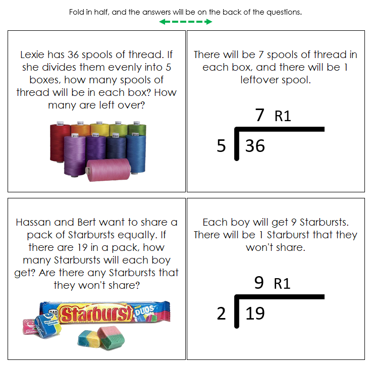 Division Word Problems Set 2 - Montessori Print Shop
