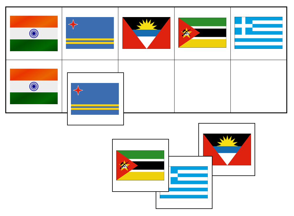 Match the flags