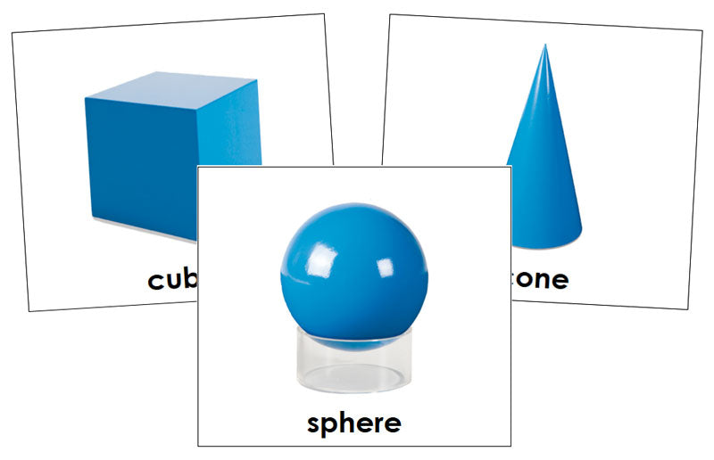 Geometric Solids - Toddler Montessori Cards - Montessori Print Shop