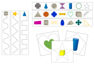 Geometric Shapes & Solids Cutting Work - Preschool Activity by Montessori Print Shop