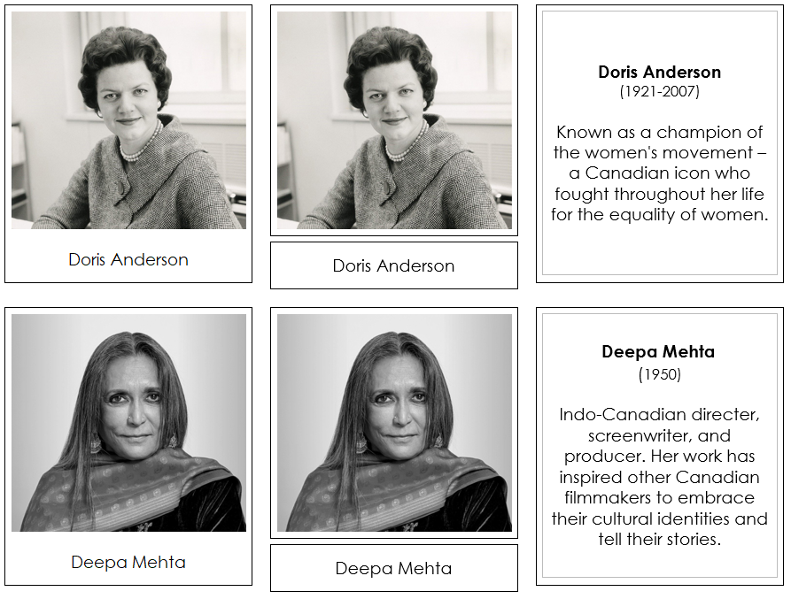 Great Women of Canada - Montessori Print Shop