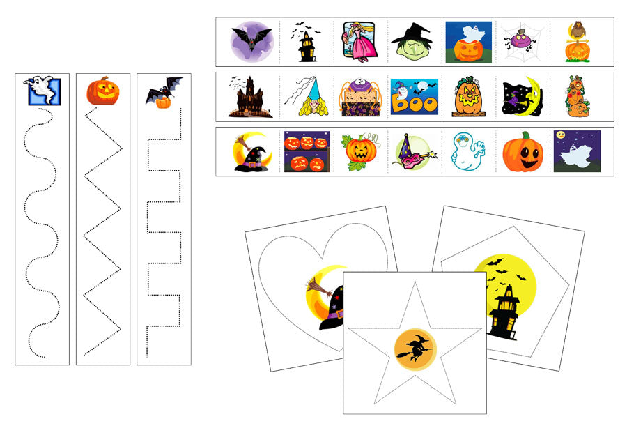 Halloween Cutting Work - Preschool Activity by Montessori Print Shop