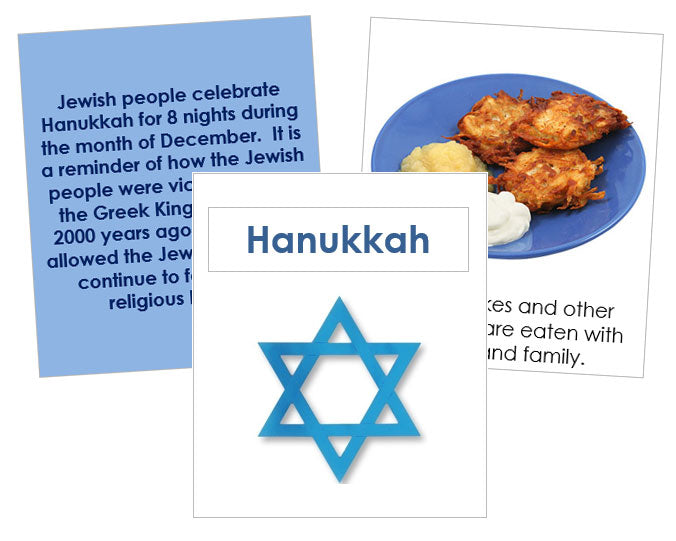 Hanukkah Cards & Booklet - Montessori Print Shop