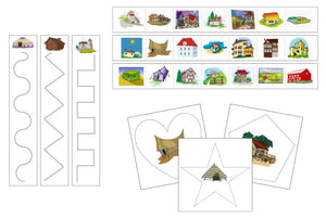 Houses Cutting Work - Preschool Activity by Montessori Print Shop
