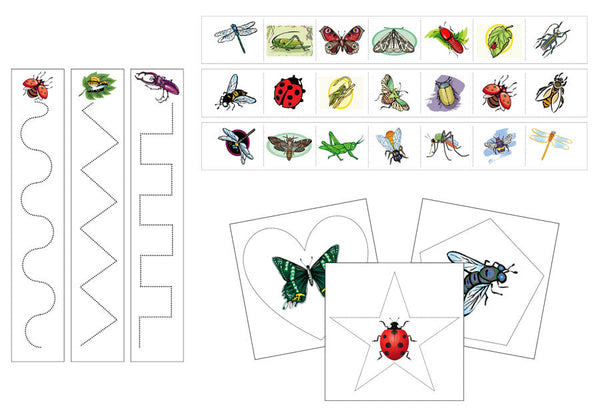 Insects Cutting Work - Montessori Print Shop