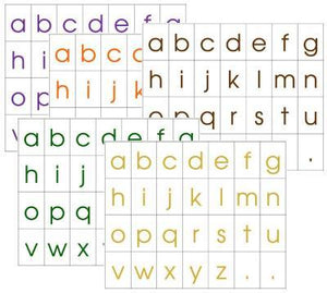 Alphabet Letters (print) Set 2 - Montessori Moveable Alphabet