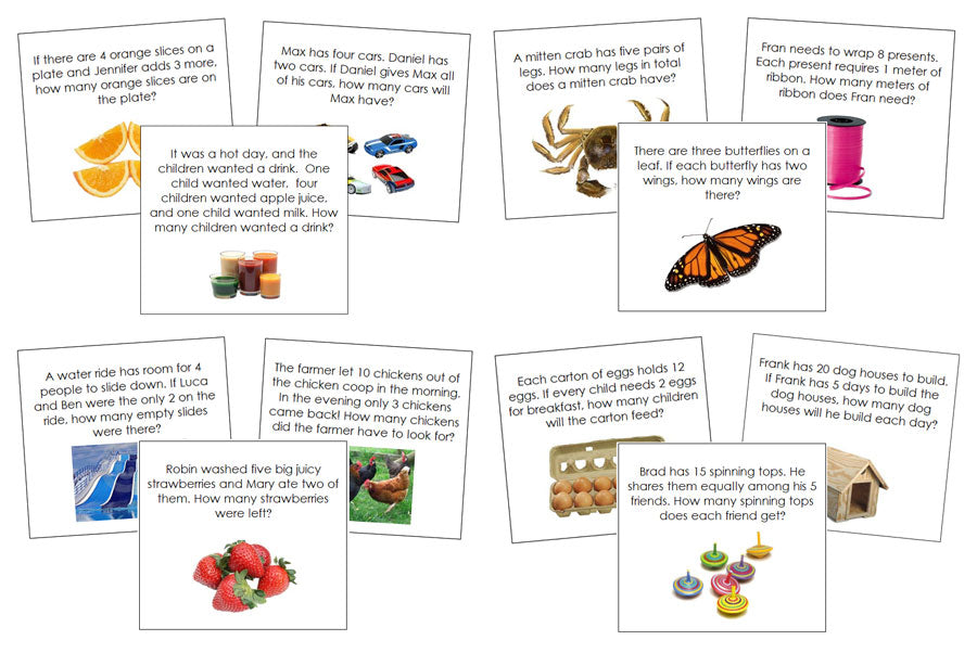 Math Word Problems Bundle - Montessori Print Shop