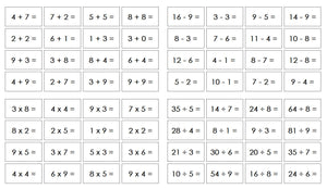 Math Operations Equation Slips - Montessori Print Shop math printable