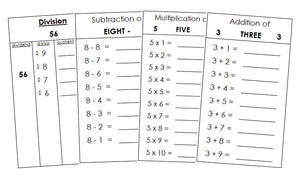 Printable Montessori Math Operations Booklets (order) - Montessori Print Shop