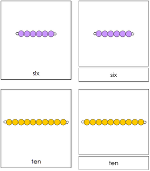 Montessori Bead Nomenclature 3-Part Cards - Montessori Print Shop