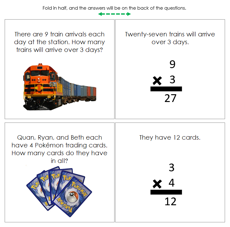Multiplication Word Problems Set 2 - Montessori Print Shop