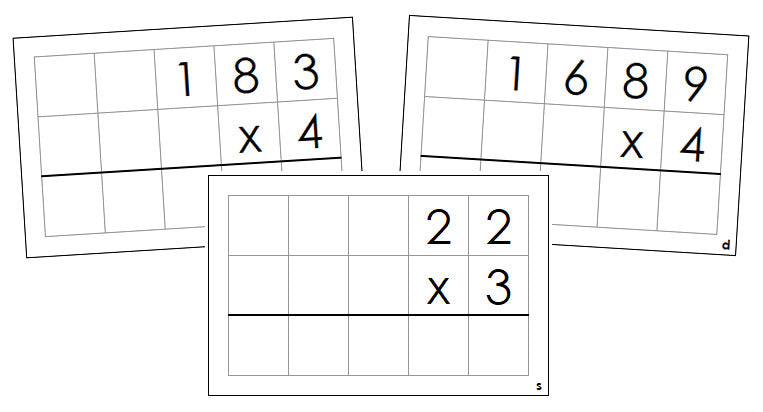 Montessori Multiplication Command Cards - Montessori Print Shop