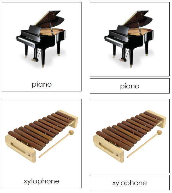 Musical Instruments - Set 1 - Montessori Print Shop