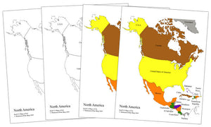 Montessori Maps of North America - Montessori Print Shop continent study